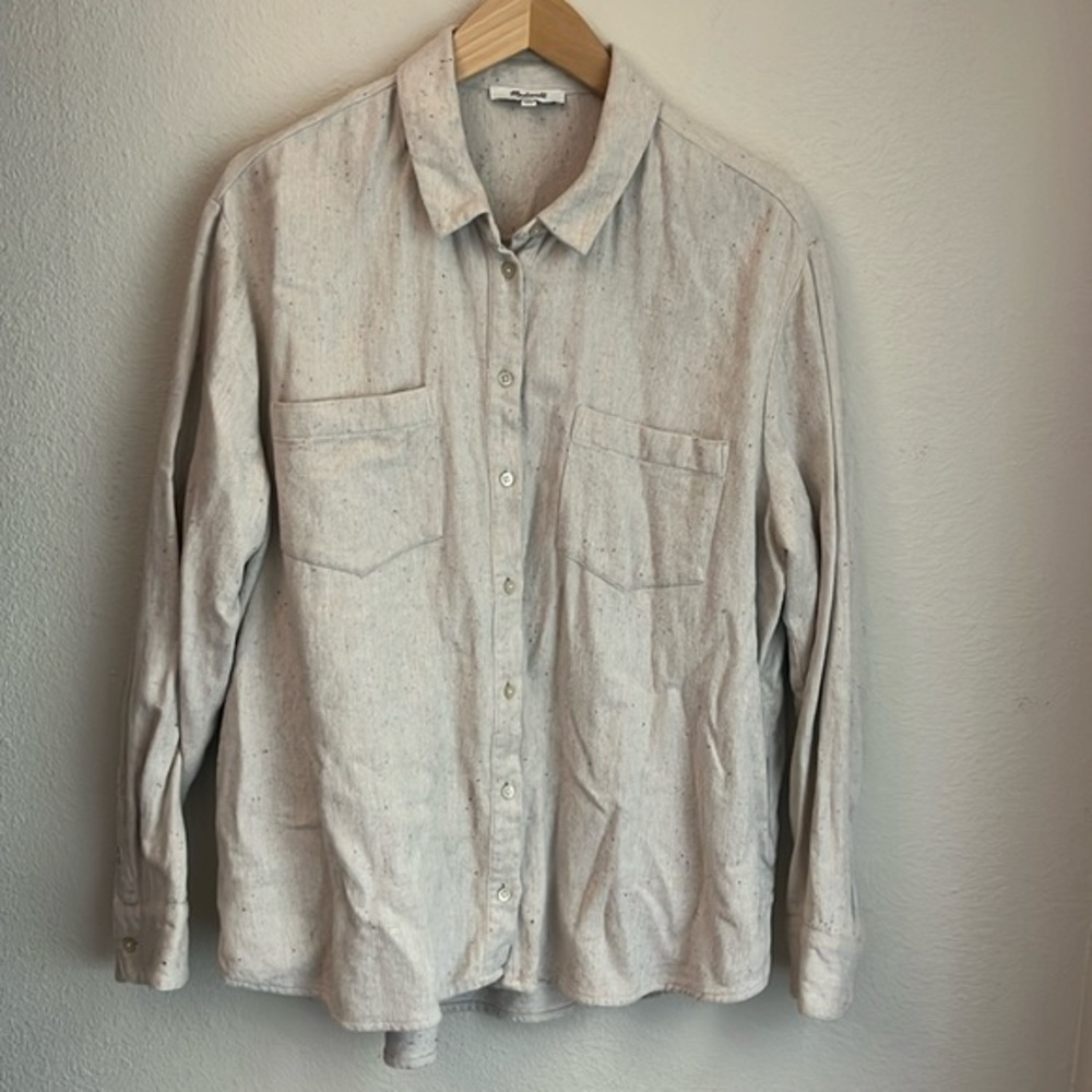 Madewell long sleeve button up confetti cake size L